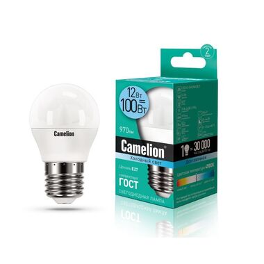 Лампа светодиодная CAMELION LED12-G45/845/E27 (Эл.лампа светодиодная 12Вт 220В)