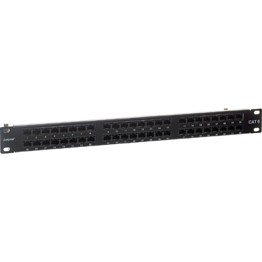 Патч-панель ExeGate EPPHD-19-48-8P8C-C6-110D 19 UTP 48 port cat 6 dual IDC 1U RoHS Black 281082