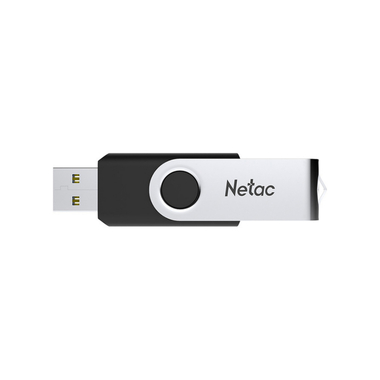 Флеш диск Netac 128Gb U505 USB Type-A, metal-plastic case, black-silver (NT03U505N-128G-30BK)