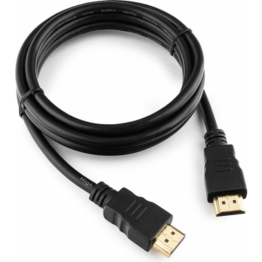 Кабель Cablexpert HDMI CC-HDMI4-5, 1.5м v2.0, 19M/19M черный позолоченный разъем, экран, пакет CC-HDMI4-5