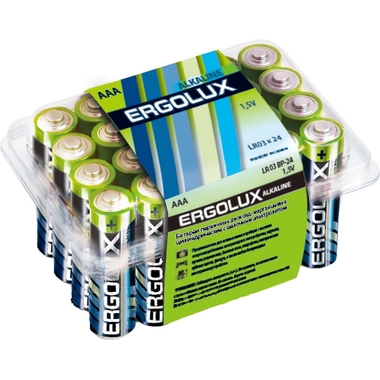 Батарейка AAA - Ergolux Alkaline LR03 BP-24 (24 штуки)