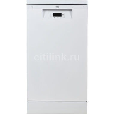 Посудомоечная машина Beko BDFS15021W,  узкая, напольная, 44.8см, загрузка 10 комплектов, белая 7639508335