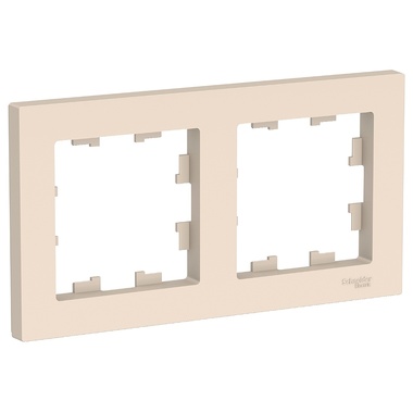 Рамка Schneider Electric SE AtlasDesign 2 поста Beige SE ATN000202