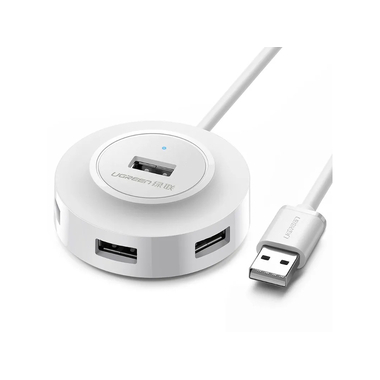 Хаб USB Ugreen CR106 USB 2.0 Hub 4 Ports 1m White 20270