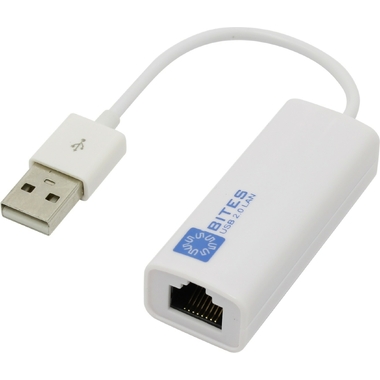 Сетевая карта USB2.0 RJ45 5bites 100мегабит, белый, 10см UA2-45-02WH