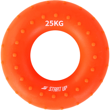 Кистевой круглый эспандер Start Up NT34036 с рельефом, 25 кг, оранжевый 4690222169034