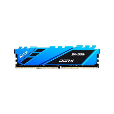 Память DIMM DDR4 8Gb PC28800 3600Mhz Netac Shadow Blue с радиатором (NTSDD4P36SP-08B)