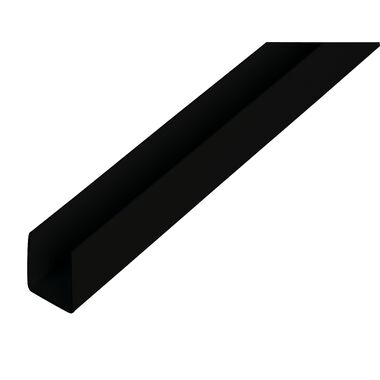 Профиль ПВХ GAH ALBERTS U-образный черный 10x21x10x1x2600 мм, 432096
