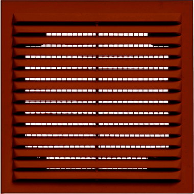Решетка вентиляционная вытяжная без рамки (130x130 мм; коричневая) ВИЕНТО 1313Вкор