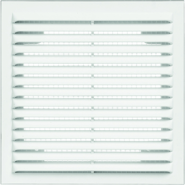 Решетка вентиляционная вытяжная без рамки (130x130 мм; белая) ВИЕНТО 1313В