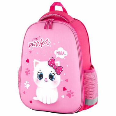 Ранец 1 отделение, 39х30х16 см ПИФАГОР EVA BASIC Fluffy cat 270691