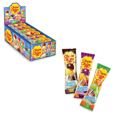 Карамель CHUPA CHUPS (Чупа-Чупс) двойная порция, ассорти 3-х вкусов, 17 г, 58787