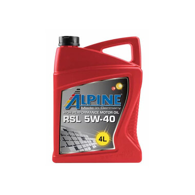Масло моторное синтетическое Alpine RSL 5W-40 4L 0100148