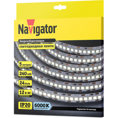 Светодиодная лента Navigator NLS-2835CW240-24-IP20-12V 14459