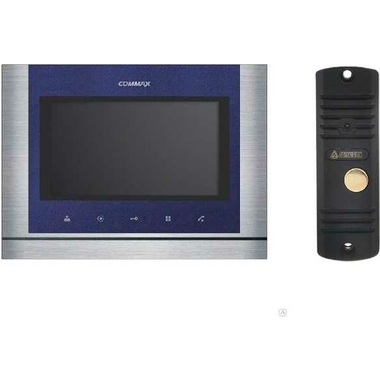 Комплект видеодомофона и вызывной панели COMMAX CDV-704MA(Blue)/AVC305B