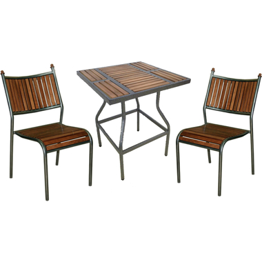 Набор мебели: 2 стула, стол Garden Story Бетта Мини каркас серый B574/2-МТ001