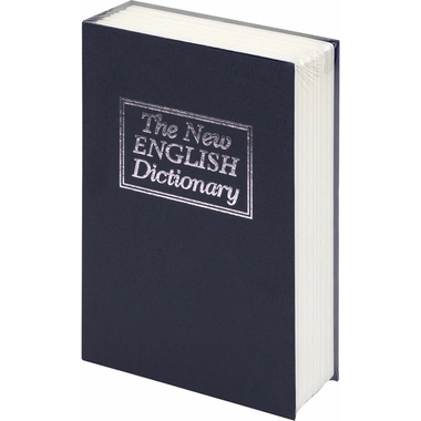 Сейф-книга BRAUBERG Английский словарь, 55х155х240 мм, ключевой замок, темно-синий 291178