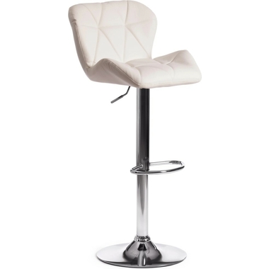 Барный стул Tetchair BIAGGIO KY717 металл/экокожа, 44x50x83-103 см, белый/хром 15100