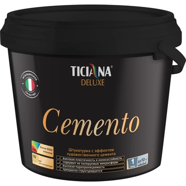 Декоративная штукатурка Ticiana DeLuxe Cemento 8 л 4300008036