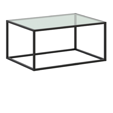 Журнальный стол НАЙДИ со стеклом, черный муар, стекло бесцветное LSS-5503