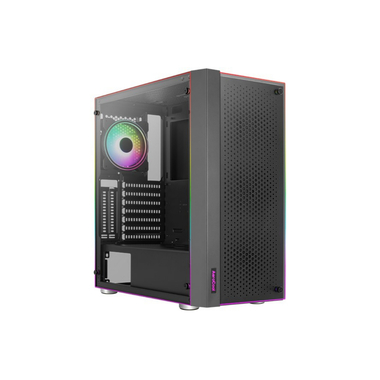 Корпус MidiTower AeroCool Skribble-G-BK-v1 черный (без БП, ATX, 2x120mm, 2xUSB3.0, bott PSU) (4711099472888)