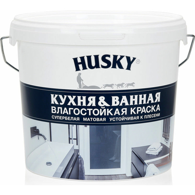 Краска для кухонь и ванных комнат HUSKY 5 л 26205