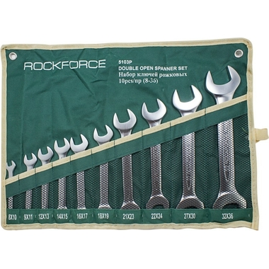 Набор рожковых ключей ROCKFORCE 10 предметов RF-5103P