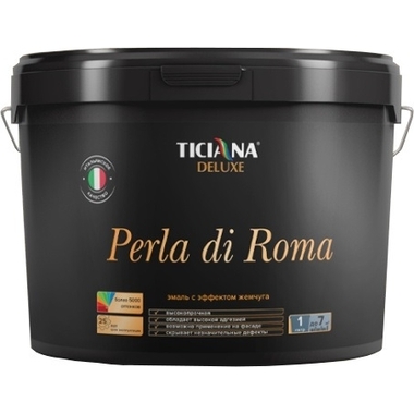 Акриловая эмаль Ticiana DeLuxe Perla di Roma с эффектом жемчуга, 0.4 л 4300009570