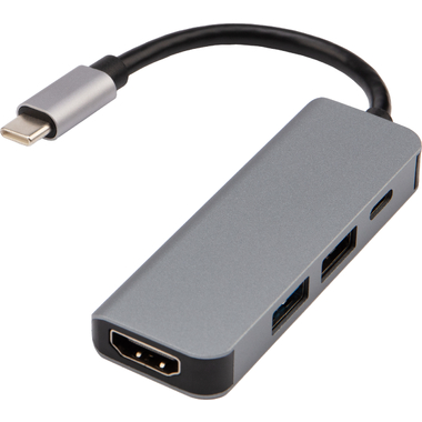 Разветвитель REXANT USB Type-C на 4 порта: 1xHDMI/2xUSB 3.0 PD/1xType-C PD 18-4151