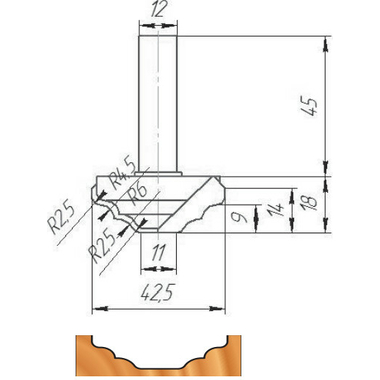 Фреза ФК 0842 МебельДрев 4627198886627