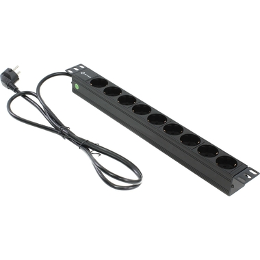 Блок розеток 5bites 9 розеток, алюминий, 1U, 19", VDE 2м PDU919A-04