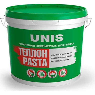 Полимерная шпатлевка UNIS Pasta Теплон готовая, 15 кг 11606721 4607005184894