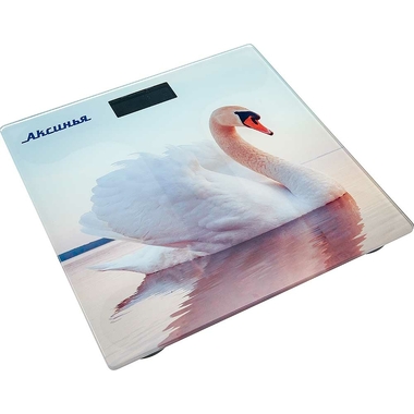 Напольные электронные весы Аксинья КС-6010 Белый лебедь