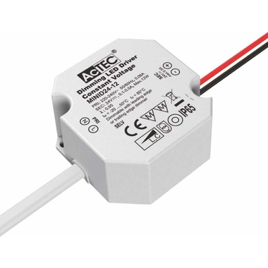 Блок питания AcTEC 24В, 12Вт, IP65, 0.1-0.5A, димм., Triac, 50x48x24мм MINID24-12