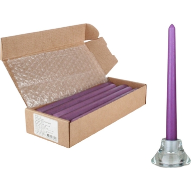Античная свеча Lumi 22x250 мм, цвет фиолетовый, 10 шт 5070617_10