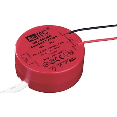 Блок питания AcTEC 24В, 9Вт, IP20, 0.38A, d53xh22мм RS24V/9W