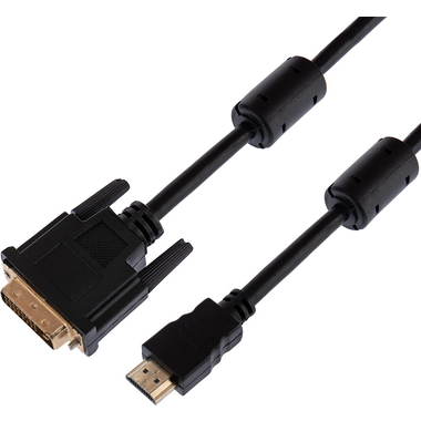 Кабель REXANT HDMI - DVI-D с фильтрами 7 м Gold 17-6307