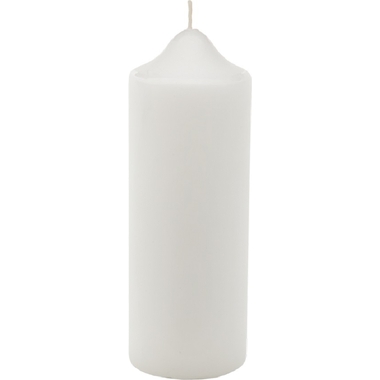 Свеча Антей Candle бочонок 70x180 мм, цвет белый 50710820