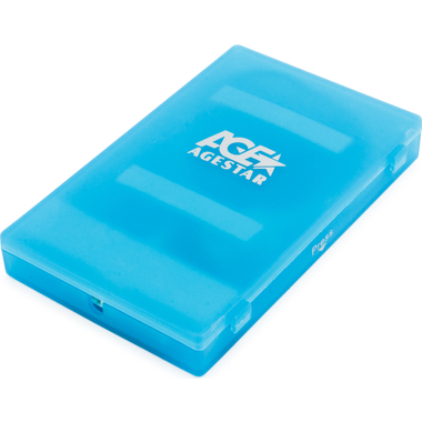 Внешний корпус AgeStar USB 2.0 2.5" SATA HDD/SSD, USB2.0, пластик, синий, SUBCP1 (BLUE)