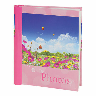 Фотоальбом BRAUBERG Дивный луг на 20 магнитных листов, 23х28 см, розовый, 390686