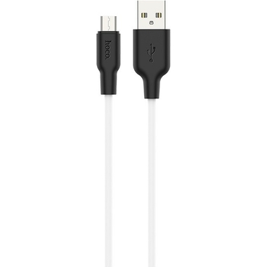 USB кабель Hoco X21 Plus Silicone для Lightning, 2.4A, длина 1.0м, белый 803301