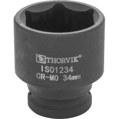 Головка торцевая ударная IS01234 34 мм, 1/2"DR Thorvik 53428