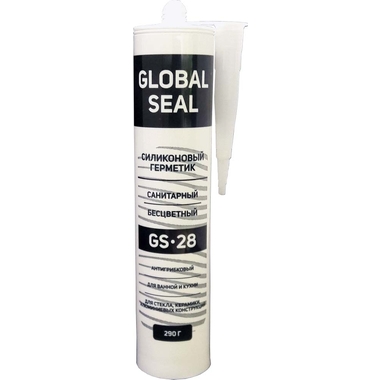 Силиконовый санитарный герметик GlobalSeal GS-28 (прозрачный; 290 гр) 3280013