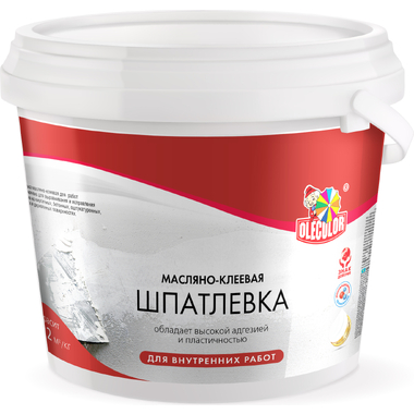 Масляно-клеевая шпатлевка OLECOLOR для внутренних работ, 3.5 кг 4300000142