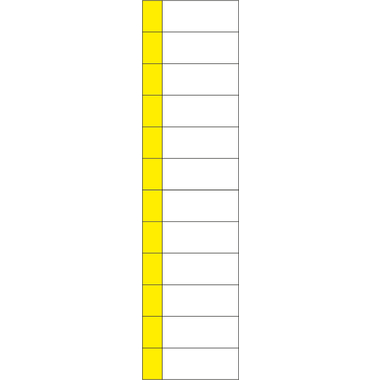 Наклейка маркировочная таблица 12 модулей REXANT 50x216 мм 5 шт 55-0010