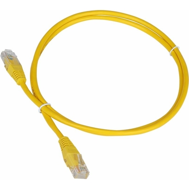 Патч-корд RJ45 - RJ45, 4 пары, UTP, категория 5е, 0.15 м, желтый, TWT-45-45-0.15-YL