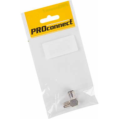 Антенный угловой переходник PROCONNECT RG-6, SAT, гнездо F - гнездо ТВ, 05-4312-4-7