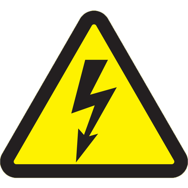Наклейка знак электробезопасности Опасность поражения электротоком REXANT 100x100x100 мм 5 шт 56-0005