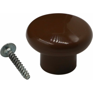 Мебельная ручка-кнопка Левша d 34, коричневый У8-0939.К