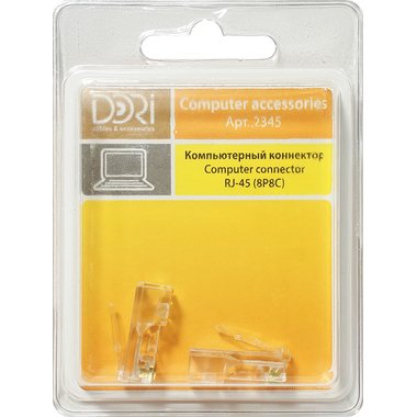 Коннектор DORI RJ-45 8P8C 2 шт 2345